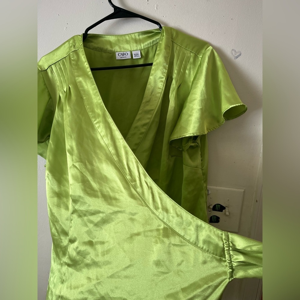 CATO green waist tie shirt